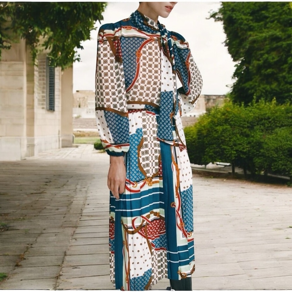 ZARA Multicolor Print Blouse - L